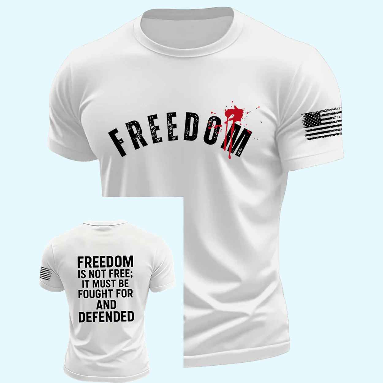 Men's Freedom Is Not Free R.I.P Charlie Kirk Short Sleeve T-shirt