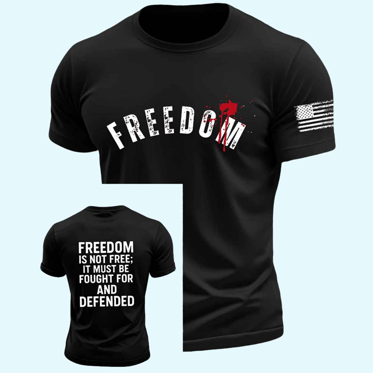 Men's Freedom Is Not Free R.I.P Charlie Kirk Short Sleeve T-shirt