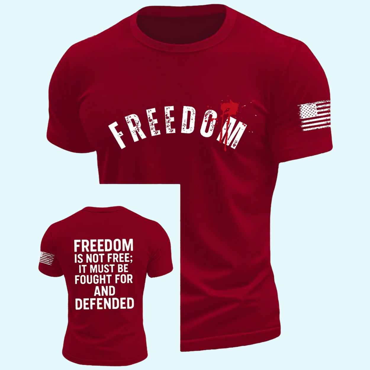 Men's Freedom Is Not Free R.I.P Charlie Kirk Short Sleeve T-shirt
