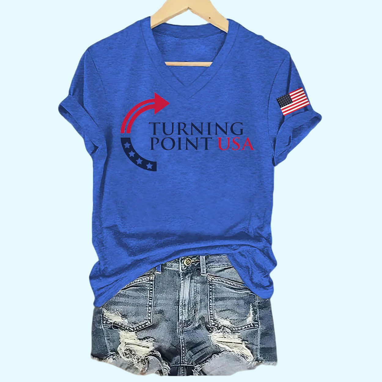 Women's Charlie Kirk Turning Point USA Trump Commemorative T-Shirt