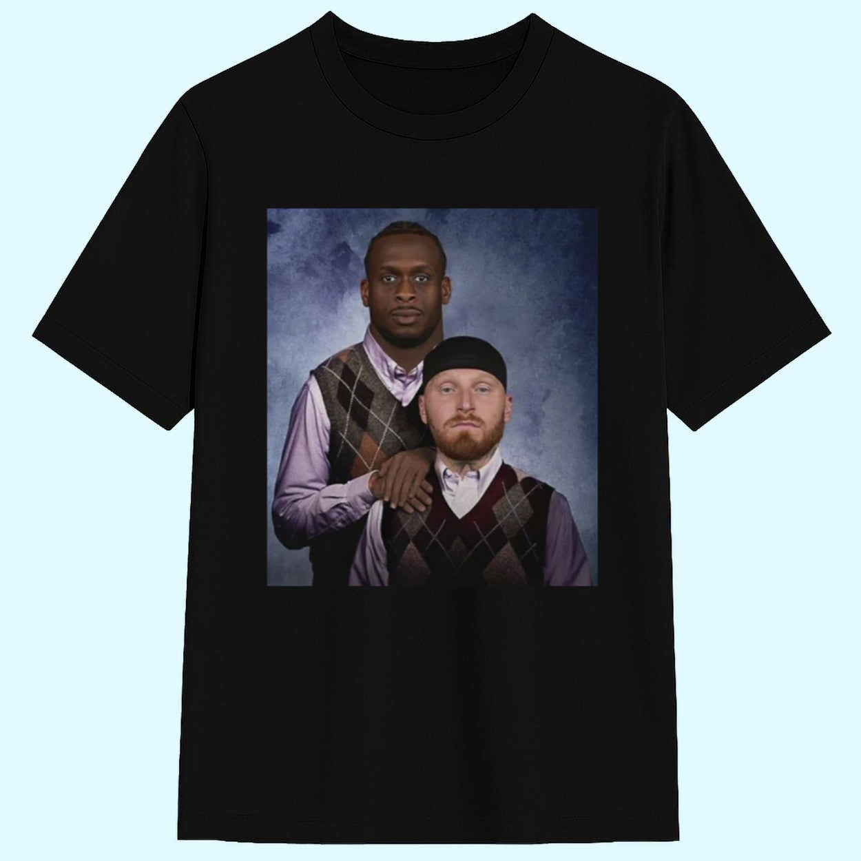 Caleb Rogers Wearing Geno Smith and Maxx Crosby Step Brothers Shirt