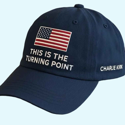 Retro Charlie Kirk This Is The Turning Point Print Baseball Cap